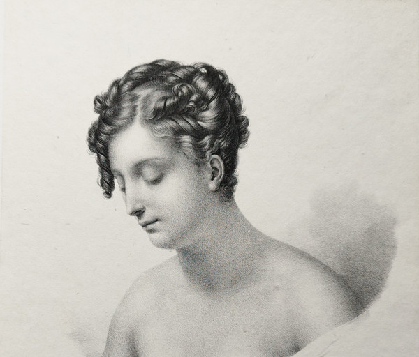 Galatea Greek Mythology Lithograph After Girodet-trioson  19th C Old Print