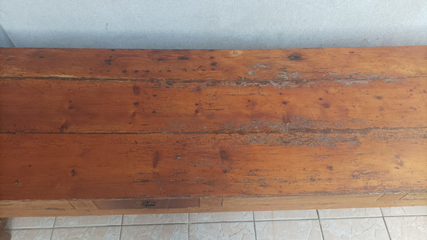 Grande table de ferme en chêne XVIIIe
