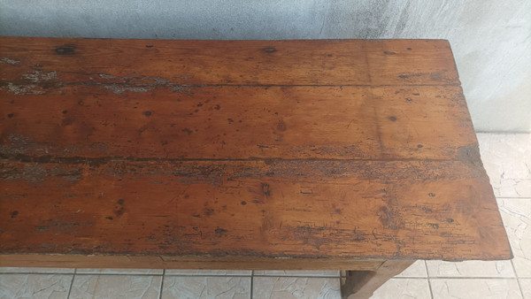 Grande table de ferme en chêne XVIIIe