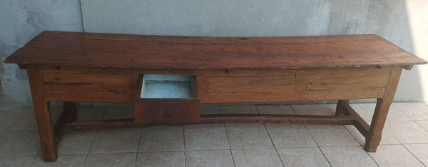 Grande table de ferme en chêne XVIIIe