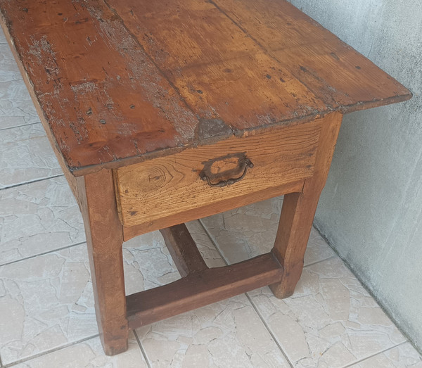 Grande table de ferme en chêne XVIIIe
