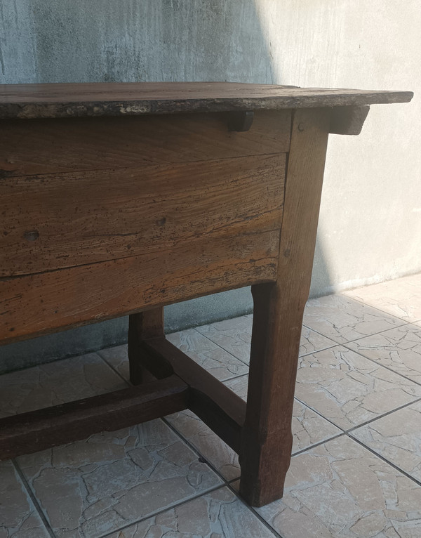 Grande table de ferme en chêne XVIIIe