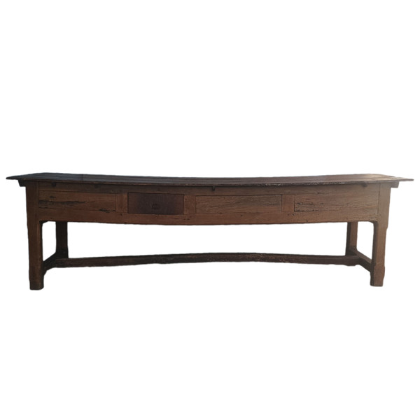 Grande table de ferme en chêne XVIIIe
