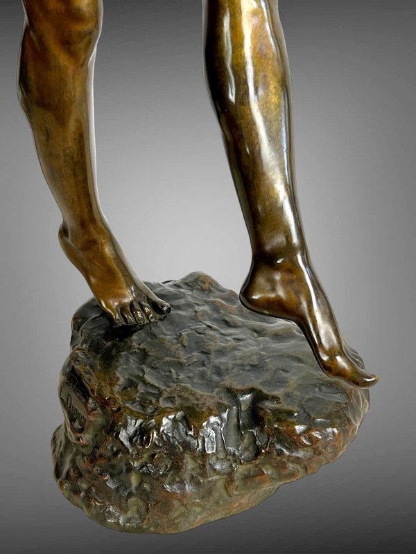 Grand Bronze Danseuse aux Cymbales signé Dupuy Cachet Fondeur Susse Frères