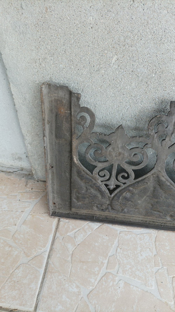 Lot de 3 balconnières garde-corps style gothique en fonte 19ème