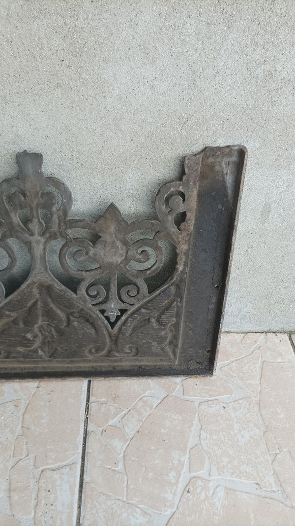 Lot de 3 balconnières garde-corps style gothique en fonte 19ème
