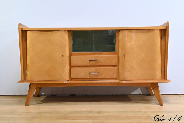 Oak sideboard, Space Age period - 1960