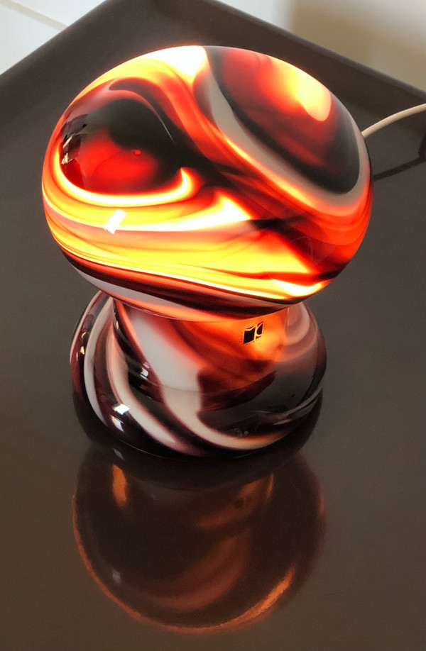 Tischlampe aus Muranoglas von Carlo Moretti, Italien 60er Jahre
