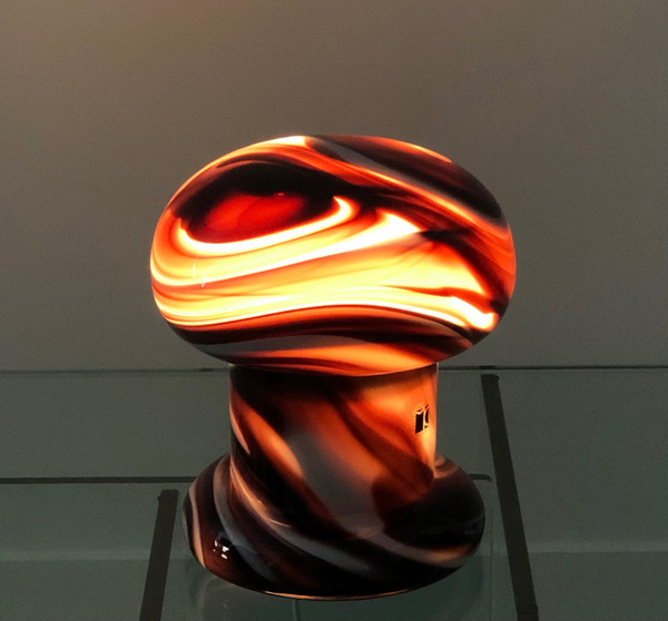 Tischlampe aus Muranoglas von Carlo Moretti, Italien 60er Jahre