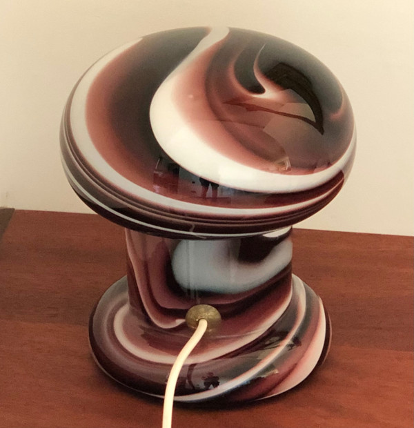 Tischlampe aus Muranoglas von Carlo Moretti, Italien 60er Jahre