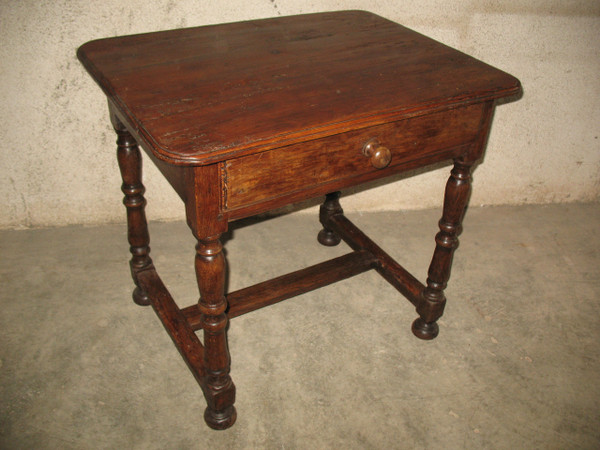 Schreibtisch Schreibtisch aus der Zeit Louis XIV aus Obstholz Herkunft Périgord mit 1 Schublade 17