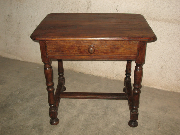 Schreibtisch Schreibtisch aus der Zeit Louis XIV aus Obstholz Herkunft Périgord mit 1 Schublade 17