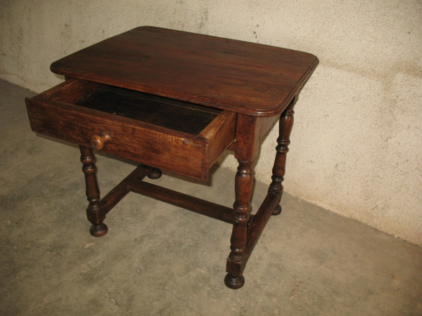 Schreibtisch Schreibtisch aus der Zeit Louis XIV aus Obstholz Herkunft Périgord mit 1 Schublade 17