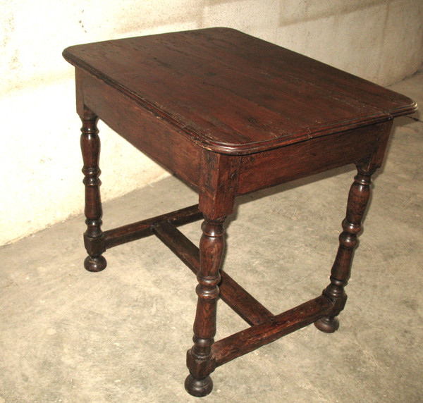 Schreibtisch Schreibtisch aus der Zeit Louis XIV aus Obstholz Herkunft Périgord mit 1 Schublade 17