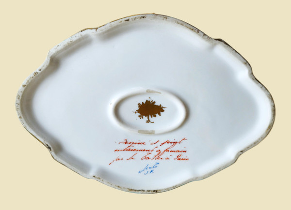 Le Tallec Grande Boîte En Porcelaine Peinte à La Main