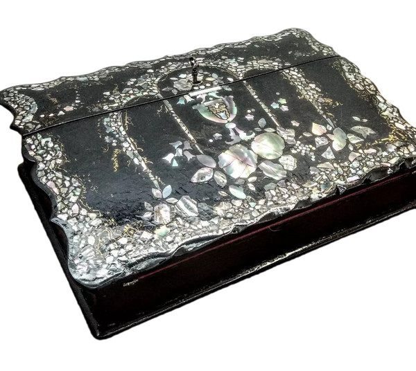 Paper mache writing desk 