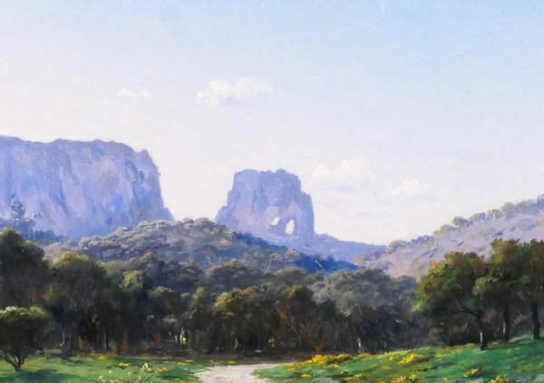 Lina BILL 1855-1936 Saint-Rémy-de-Provence, paysage, tableau, impressionnisme, Provence, 1900