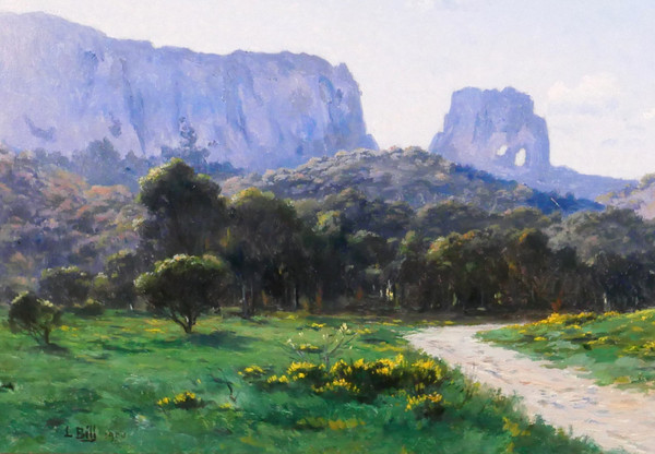 Lina BILL 1855-1936 Saint-Rémy-de-Provence, paysage, tableau, impressionnisme, Provence, 1900