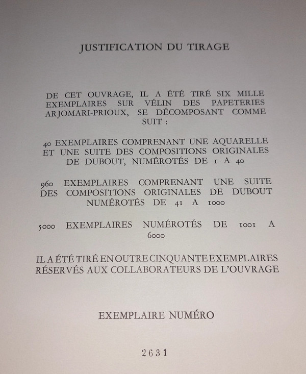 Dubout Kama Soutra edizione originale Trinckvel limitata a 6000 copie