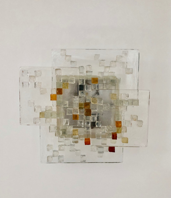  Applique en verre de Murano par Albano Poli pour Poliarte, Italie années 70