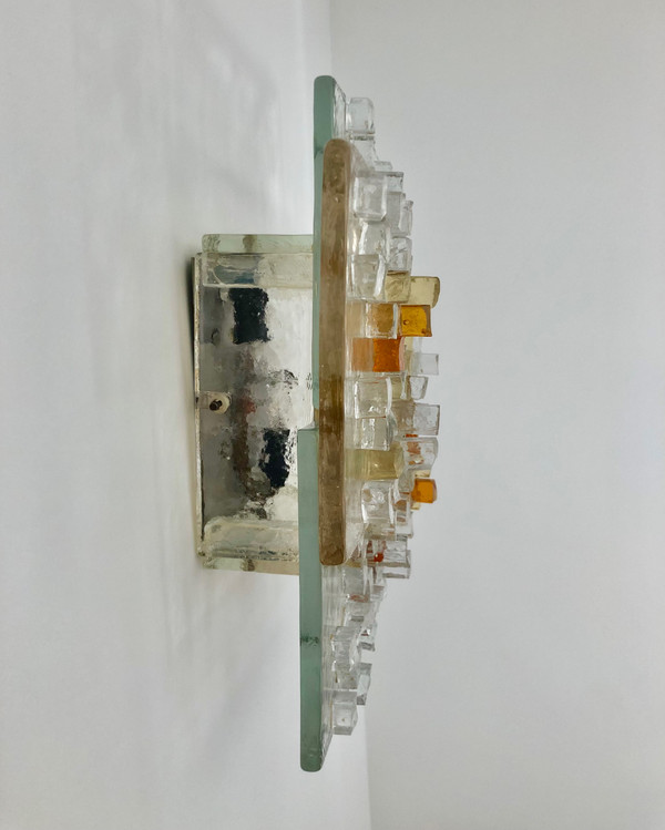  Applique en verre de Murano par Albano Poli pour Poliarte, Italie années 70