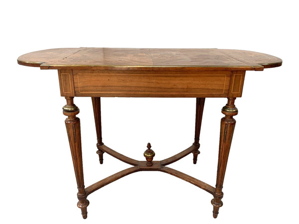 Table bureau à battant en palissandre de style Napoléon III