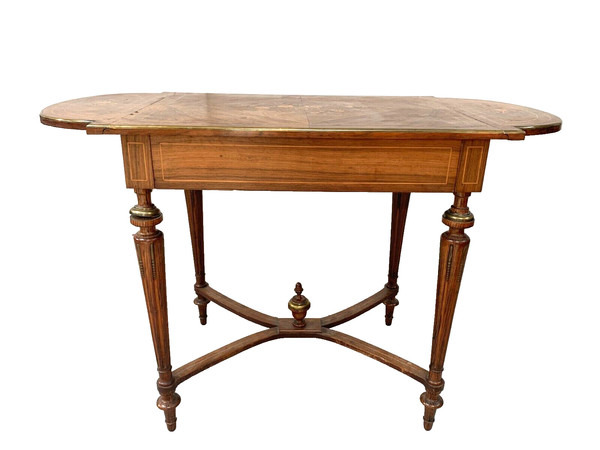 Table bureau à battant en palissandre de style Napoléon III