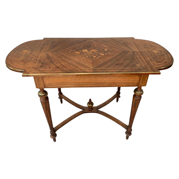 Table bureau à battant en palissandre de style Napoléon III