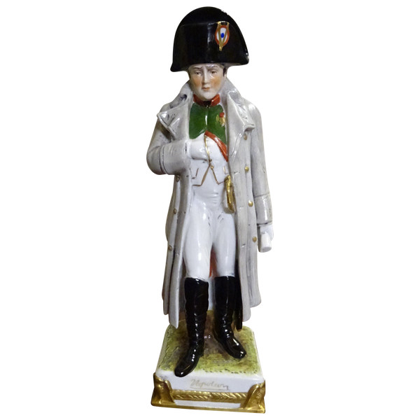 Statuette in Saxony porcelain, Scheibe-Alsbach factory, representing Napoleon Bonaparte