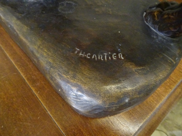 Statuetta firmata T H Cartier