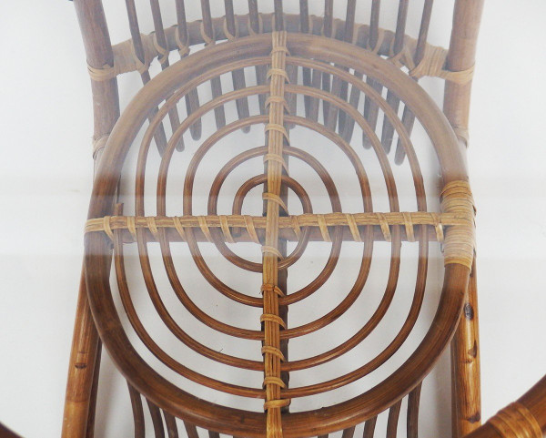 Table Basse En Rotin Et Verre