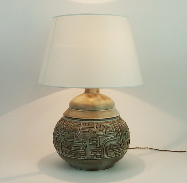 Lampe En Céramique Par Marius Bessone