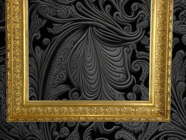 ANTIQUE LOUIS XVI STYLE WOOD AND GILT STUCCO FRAME FOR PAINTING 50 CM X 40 CM