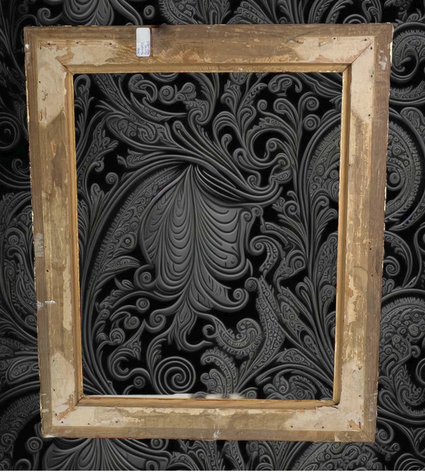 ANTIQUE LOUIS XVI STYLE WOOD AND GILT STUCCO FRAME FOR PAINTING 50 CM X 40 CM