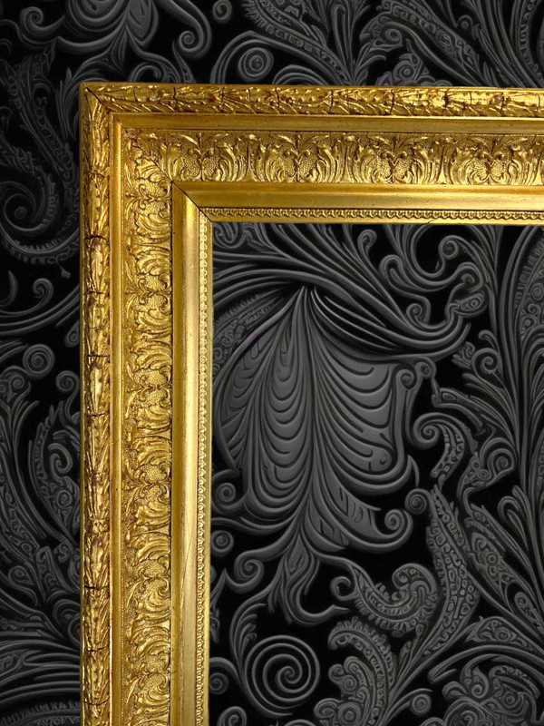 ANTIQUE LOUIS XVI STYLE WOOD AND GILT STUCCO FRAME FOR PAINTING 50 CM X 40 CM
