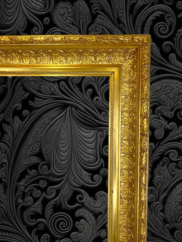 ANTIQUE LOUIS XVI STYLE WOOD AND GILT STUCCO FRAME FOR PAINTING 50 CM X 40 CM