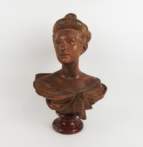 Busto in terracotta di Max Blondat
