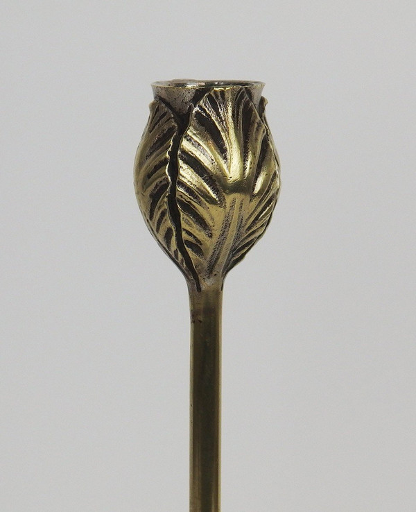 Pair of Art Nouveau Bronze Candlesticks by Abel Landry