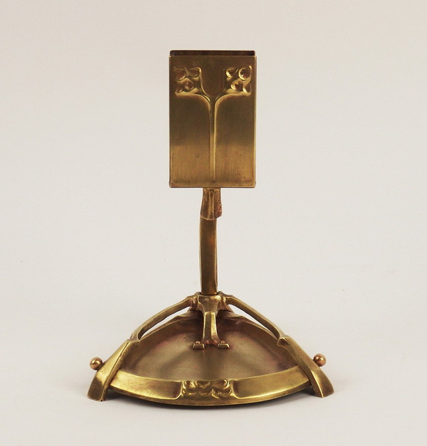 Candlestick and Match Holder 1900 Jugendstil