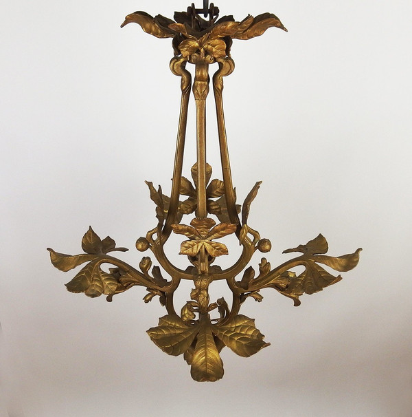 Paire d'Appliques Art Nouveau En Bronze dans le style de Bouval