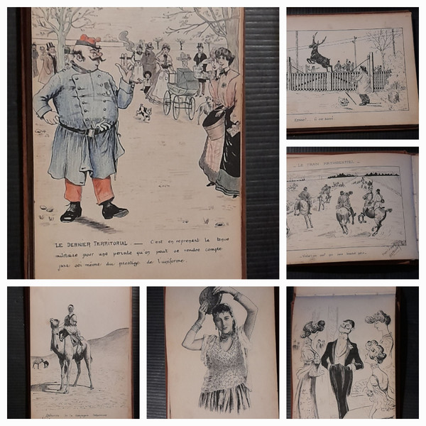 A. Taccuino TINTELLIER di disegni a inchiostro dell'inizio del XX secolo 