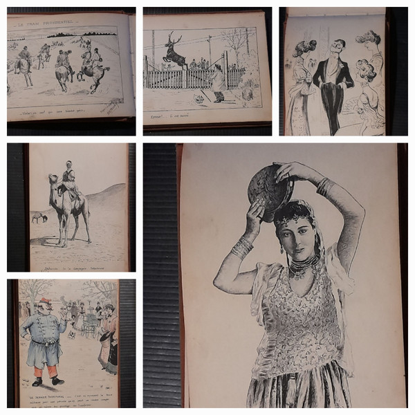 A. Taccuino TINTELLIER di disegni a inchiostro dell'inizio del XX secolo 