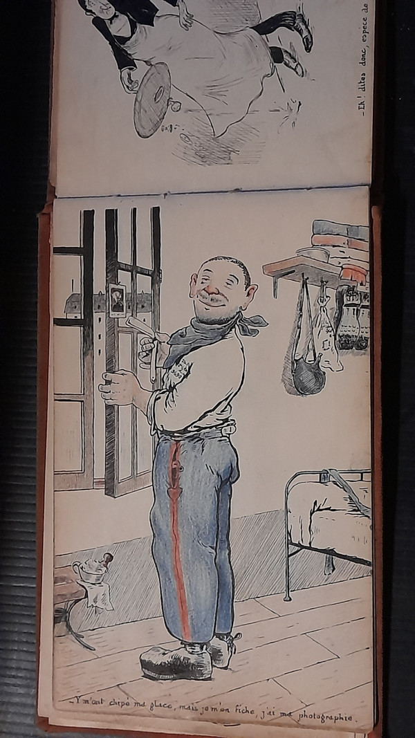 A. Taccuino TINTELLIER di disegni a inchiostro dell'inizio del XX secolo 