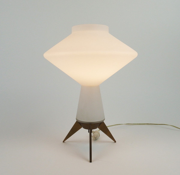 Lampada in vetro opalescente anni '50