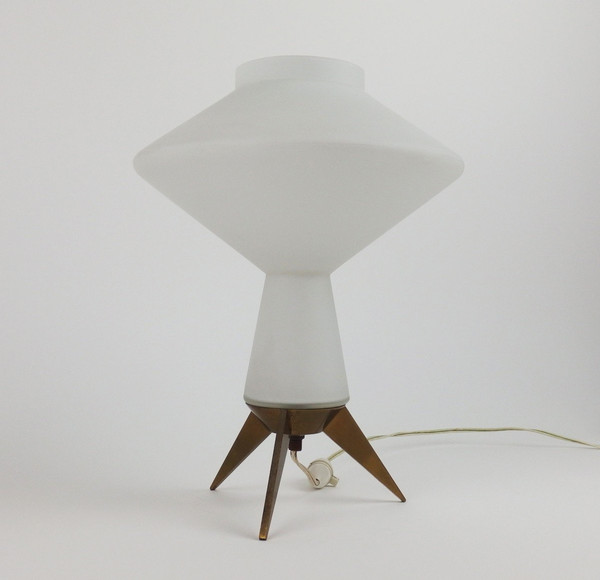 Lampada in vetro opalescente anni '50