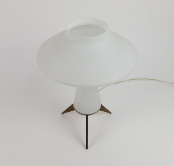 Lampada in vetro opalescente anni '50