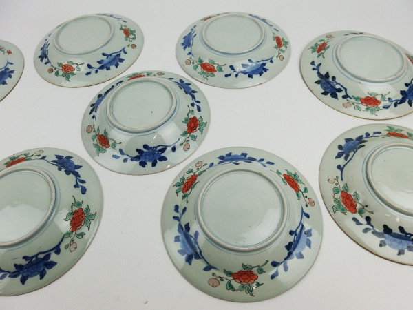 Set Of 9 Soup Plates And Two Imari Dinner Plates