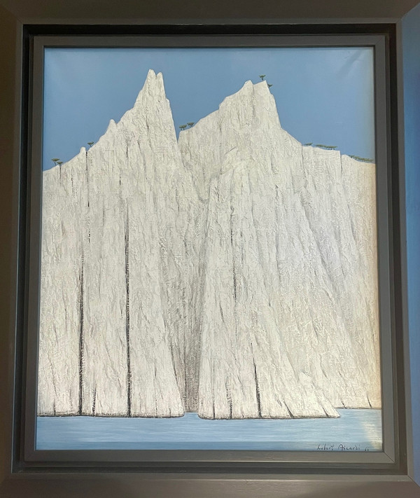 Hubert Aicardi (1922 – 1991), Die Klippen von Piana. Öl auf Leinwand, datiert 1964 