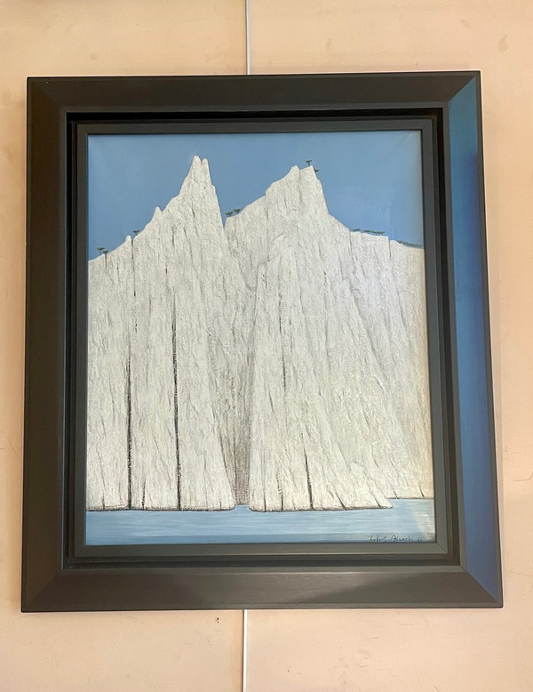 Hubert Aicardi (1922 – 1991), Die Klippen von Piana. Öl auf Leinwand, datiert 1964 