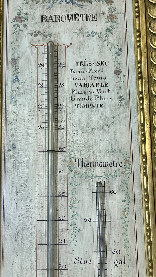 Neoclassical Barometer and Thermometer, 18th Century